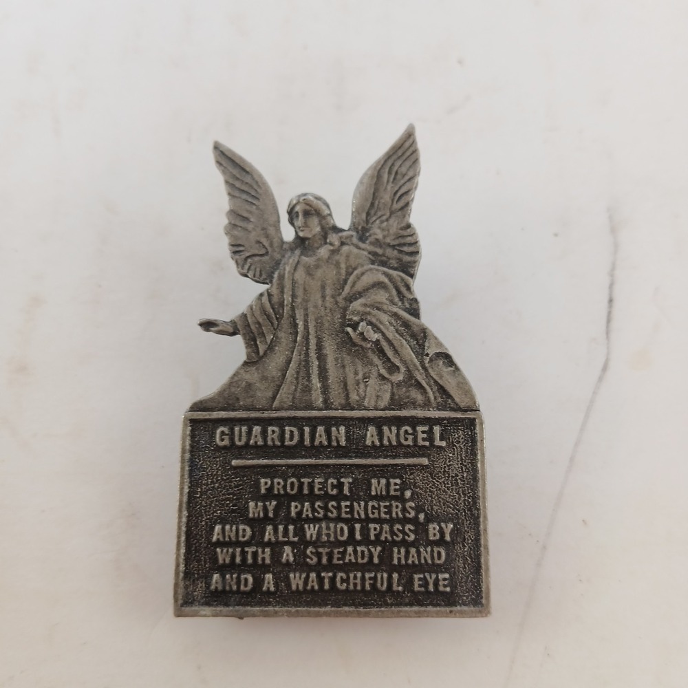 Guardian Angel Protect Me Visor Clip Religious Car Auto Accessories 2.25"